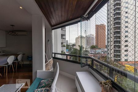 Varanda da Sala de apartamento para alugar com 3 quartos, 147m² em Moema, São Paulo