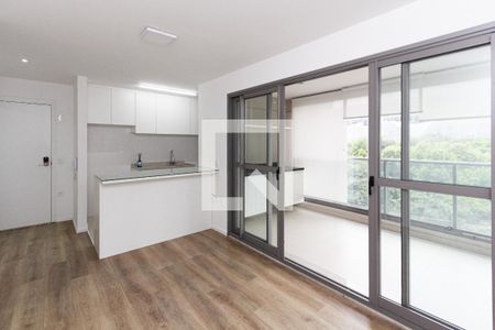 Sala/Cozinha de apartamento para alugar com 2 quartos, 74m² em Indianópolis, São Paulo