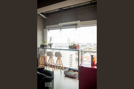 Varanda da Sala de apartamento para alugar com 1 quarto, 62m² em Osvaldo Cruz, São Caetano do Sul