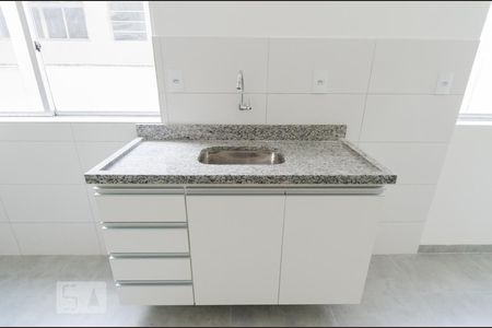 Sala cozinha área de serviço de apartamento para alugar com 1 quarto, 35m² em Centro, São Bernardo do Campo