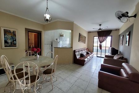 Sala de apartamento para alugar com 1 quarto, 54m² em Aviação, Praia Grande