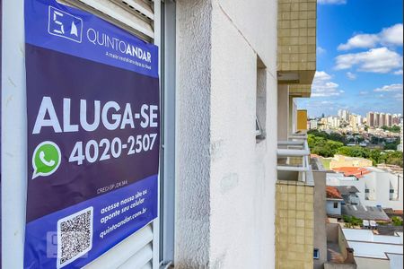 Placa Instalada na Varanda  de apartamento para alugar com 2 quartos, 58m² em Vila Valparaíso, Santo André