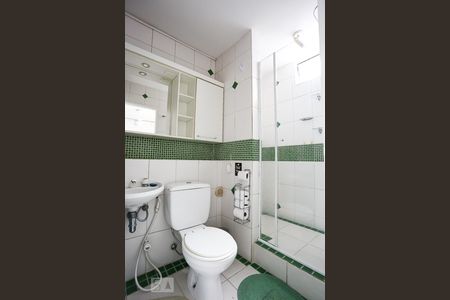 Banheiro de kitnet/studio para alugar com 1 quarto, 48m² em Vila Tramontano, São Paulo
