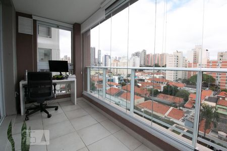 Varanda da Sala de apartamento para alugar com 1 quarto, 50m² em Vila Gomes Cardim, São Paulo