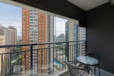 Varanda Studio de kitnet/studio para alugar com 1 quarto, 25m² em Indianópolis, São Paulo