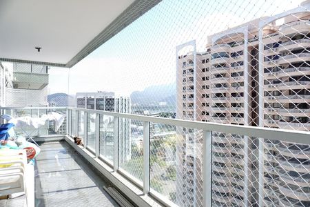 Varanda da Sala de apartamento à venda com 3 quartos, 105m² em Barra da Tijuca, Rio de Janeiro