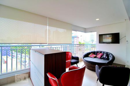 Varanda Gourmet de apartamento à venda com 4 quartos, 129m² em Centro, Santo André