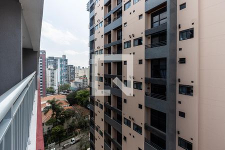 Varanda da Sala - Vista de apartamento para alugar com 1 quarto, 31m² em Pinheiros, São Paulo
