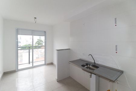 Sala e cozinha de kitnet/studio para alugar com 1 quarto, 29m² em Jardim da Glória, São Paulo