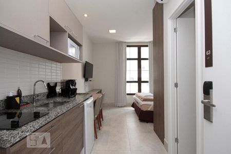 Cozinha de kitnet/studio para alugar com 1 quarto, 21m² em Centro Histórico de São Paulo, São Paulo