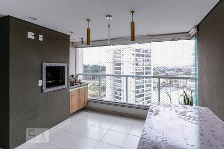 Varanda Gourmet de apartamento à venda com 3 quartos, 130m² em Vila Anastácio, São Paulo