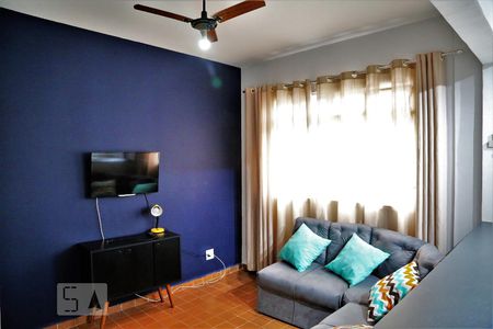 Detalhe Sala de apartamento para alugar com 1 quarto, 52m² em Guilhermina, Praia Grande