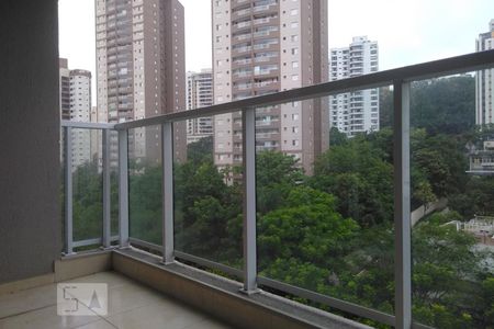 Varanda da Sala de apartamento para alugar com 1 quarto, 40m² em Vila Andrade, São Paulo