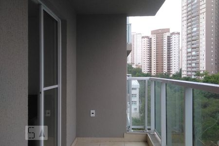 Varanda da Sala de apartamento para alugar com 1 quarto, 40m² em Vila Andrade, São Paulo