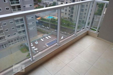 Varanda da Sala de apartamento para alugar com 1 quarto, 40m² em Vila Andrade, São Paulo