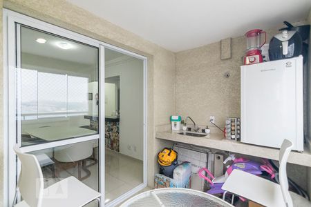 Varanda Gourmet de apartamento à venda com 2 quartos, 67m² em Vila Valparaíso, Santo André