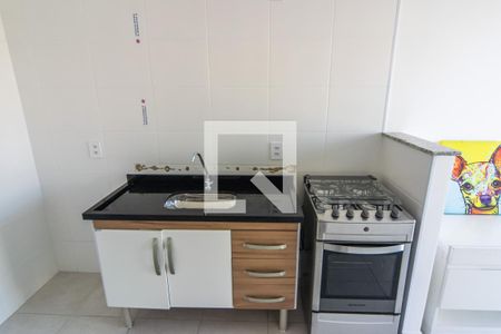 Cozinha de apartamento para alugar com 1 quarto, 28m² em Vila Ema, São Paulo