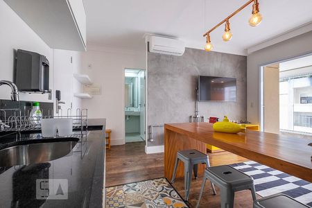 Sala - Cozinha de apartamento à venda com 1 quarto, 48m² em Consolação, São Paulo