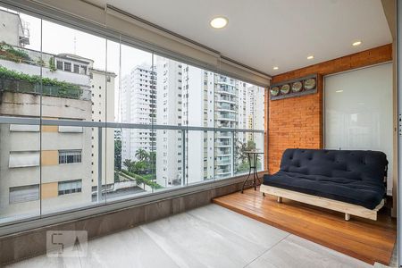 Sala - Varanda de apartamento à venda com 1 quarto, 48m² em Consolação, São Paulo