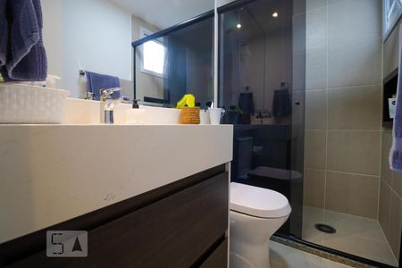 Banheiro da Suíte de apartamento à venda com 3 quartos, 76m² em Ponte Preta, Campinas