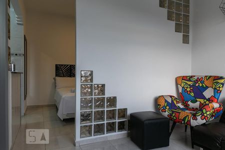 Sala de apartamento para alugar com 1 quarto, 35m² em Ponta da Praia, Santos