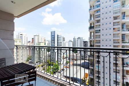 Varanda da Sala de apartamento para alugar com 1 quarto, 50m² em Vila Nova Conceição, São Paulo