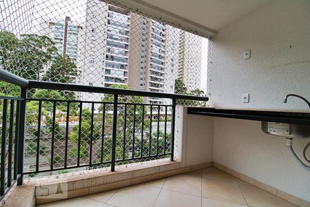 Varanda da Sala de apartamento para alugar com 1 quarto, 55m² em Vila Andrade, São Paulo