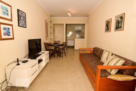 Sala de apartamento para alugar com 1 quarto, 65m² em Parque Enseada, Guarujá