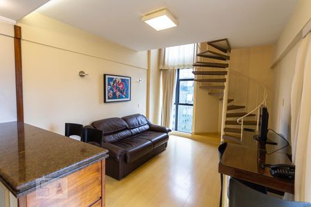 Sala/Cozinha de apartamento para alugar com 1 quarto, 49m² em Funcionários, Belo Horizonte