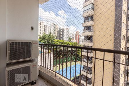 Varanda da Sala de apartamento para alugar com 1 quarto, 41m² em Vila Andrade, São Paulo