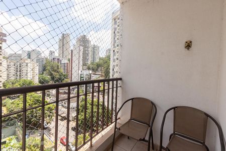 Varanda da Sala de apartamento para alugar com 1 quarto, 41m² em Vila Andrade, São Paulo