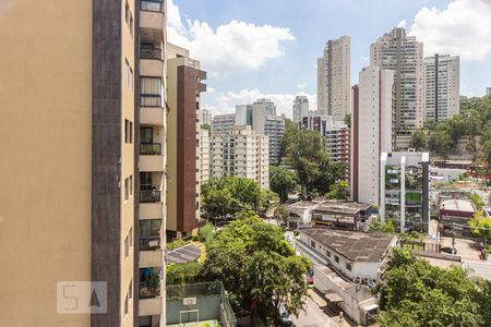 Varanda da Sala de apartamento para alugar com 1 quarto, 41m² em Vila Andrade, São Paulo