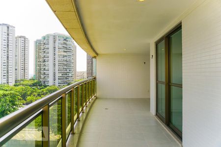 Varanda da Sala de apartamento para alugar com 3 quartos, 136m² em Barra da Tijuca, Rio de Janeiro