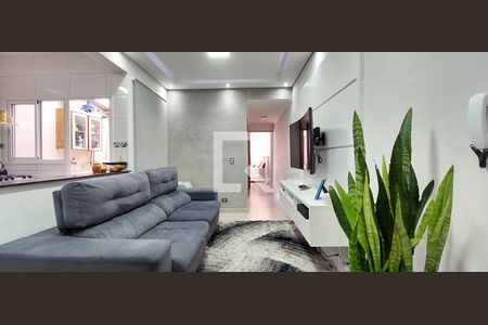 Sala de apartamento à venda com 2 quartos, 55m² em Vila Valparaiso, Santo André