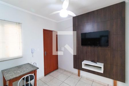 Sala e Cozinha de kitnet/studio para alugar com 1 quarto, 35m² em Cidade Universitária, Campinas