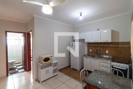 Sala e Cozinha de kitnet/studio para alugar com 1 quarto, 35m² em Cidade Universitária, Campinas