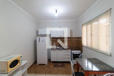 Sala e Cozinha de kitnet/studio para alugar com 1 quarto, 35m² em Cidade Universitária, Campinas