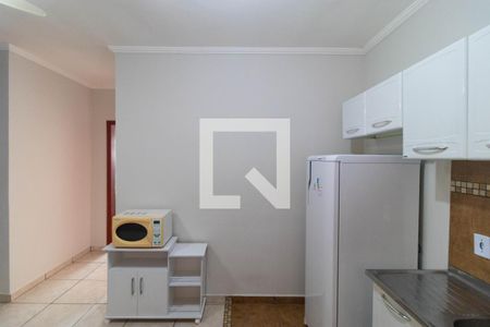 Sala e Cozinha de kitnet/studio para alugar com 1 quarto, 35m² em Cidade Universitária, Campinas