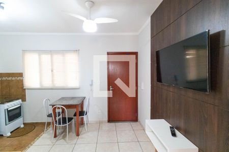 Sala e Cozinha de kitnet/studio para alugar com 1 quarto, 35m² em Cidade Universitária, Campinas