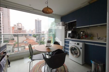 Varanda/Cozinha de apartamento à venda com 1 quarto, 40m² em Paraíso, São Paulo