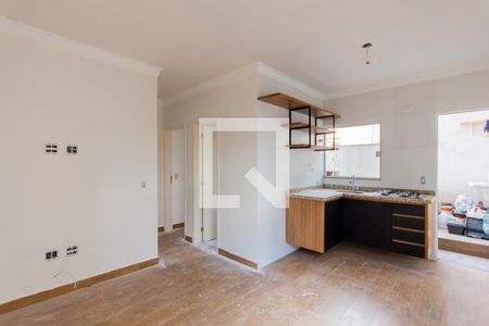 Sala e Cozinha de apartamento para alugar com 2 quartos, 48m² em Vila Bastos, Santo André