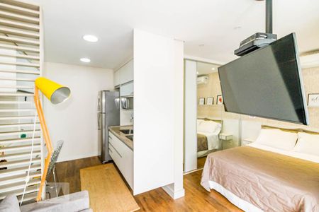 Sala de apartamento para alugar com 1 quarto, 37m² em Brooklin Paulista, São Paulo