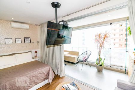 Sala de apartamento para alugar com 1 quarto, 37m² em Brooklin Paulista, São Paulo