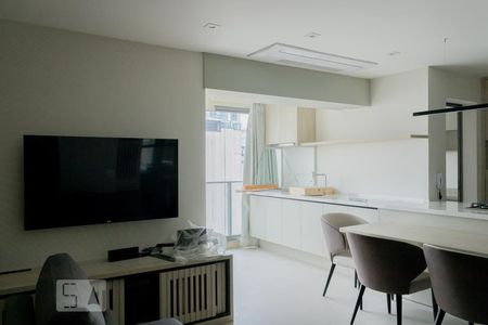 Sala de apartamento para alugar com 1 quarto, 72m² em Indianópolis, São Paulo