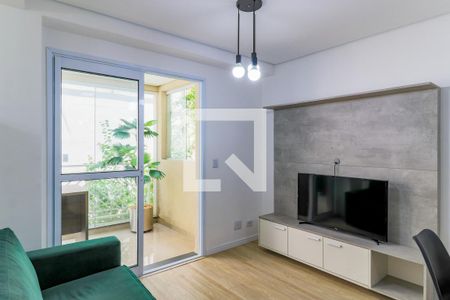 Sala de apartamento para alugar com 1 quarto, 47m² em Santo Amaro, São Paulo