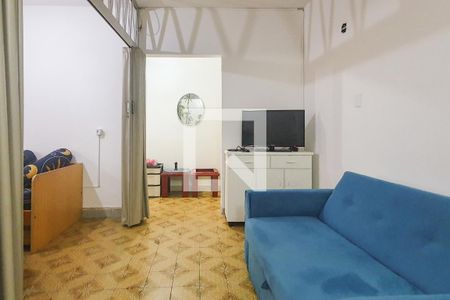 Sala de apartamento para alugar com 1 quarto, 60m² em Jardim Las Palmas, Guarujá