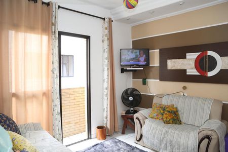 Sala de apartamento para alugar com 1 quarto, 38m² em Guilhermina, Praia Grande