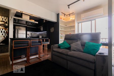 Sala de apartamento para alugar com 1 quarto, 50m² em Moema, São Paulo