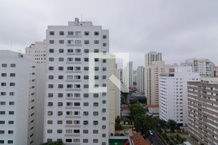 Vista Sala de apartamento à venda com 1 quarto, 76m² em Moema, São Paulo