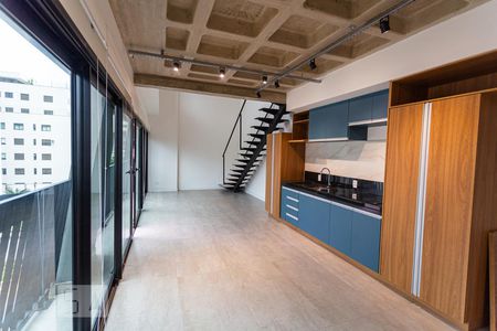 Sala/Cozinha de kitnet/studio para alugar com 1 quarto, 63m² em Funcionários, Belo Horizonte